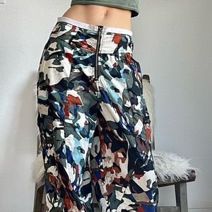 FREE PEOPLE colorful army cargo pants.